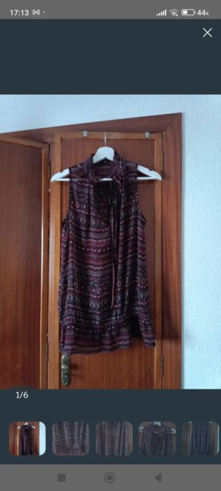Blusa sin mangas estampada
