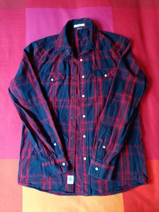 Camisa de hombre manga larga cuadros