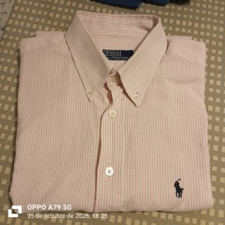 Camisa Polo Ralph Lauren Rayas Rosa Talla XL