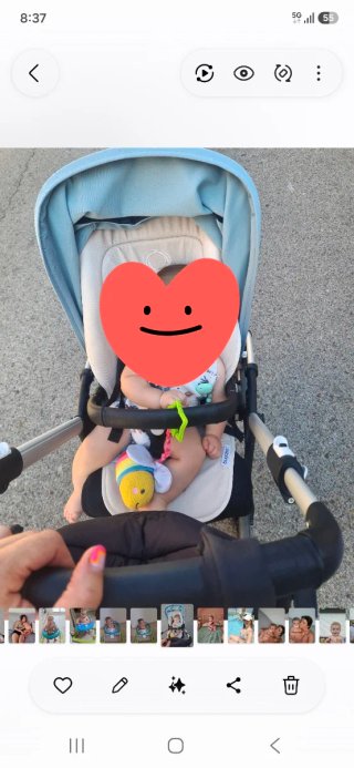 Carro de bebé con capota azul bugaboo bee 6