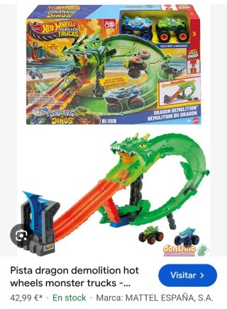 Pista Hot Wheels Monster Trucks Dragon Demolition