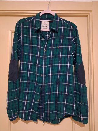 Camisa de cuadros verde y azul Talla M