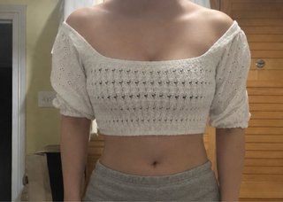 Blusa blanca de encaje