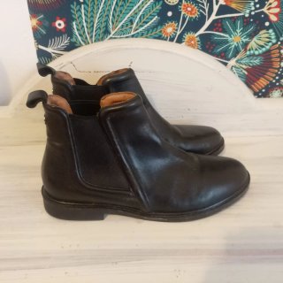 Botines de piel Zara negros