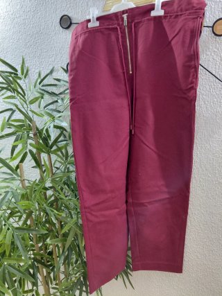 Pantalón Ancho burdeos