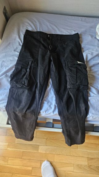 Pantalones Cargo Zara Negros
