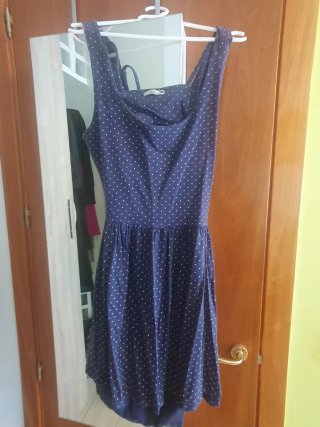 Vestido Inside Azul con Topos