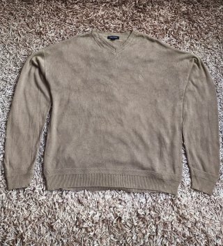 Jersey Nautica Beige Cuello Pico XL