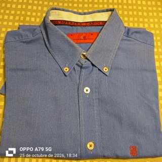 Camisa Carolina Herrera Azul Talla XL