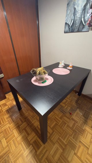 Mesa de Comedor Extensible Negra