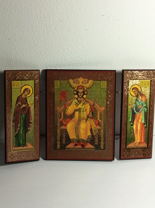 Tríptico de Iconos Bizantinos 22x12 cm