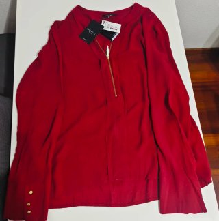 Blusa Cortefiel Burdeos Talla XL