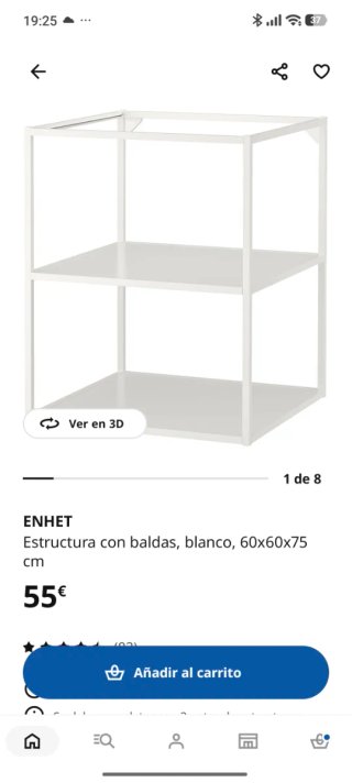 Estructura con baldas IKEA ENHET Blanca
