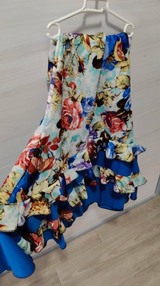 Falda de baile flamenco estampada