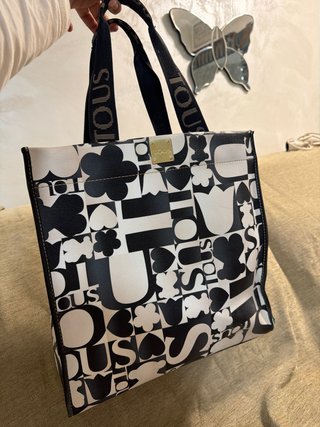 Bolso Tous Estampado Blanco y Negro