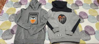 2 Sudaderas Valencia CF 1x7€-2×12€ Talla 8-9 Años
