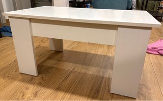 Mesa de centro elevable blanca