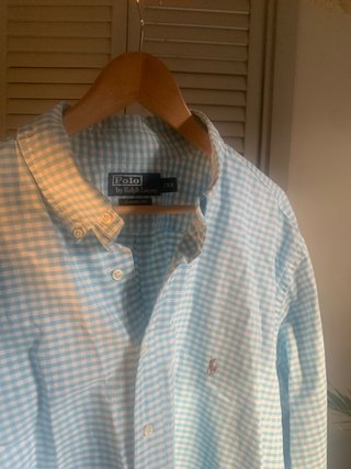 Camisa Polo by Ralph Lauren Azul y Blanca