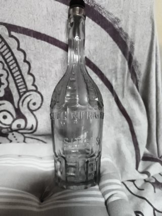 Botella de Cristal Antigua Miguel Riera y Mata