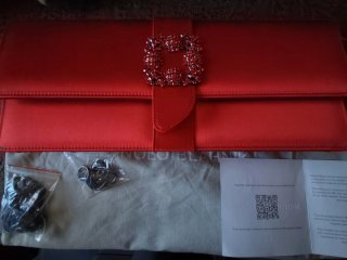 Bolso de mano Manolo Blahnik rojo