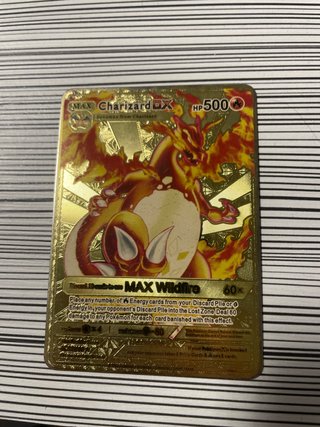 Carta Pokémon Metálica Dorada Charizard OX