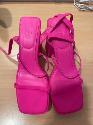 Tacones Zara Rosa