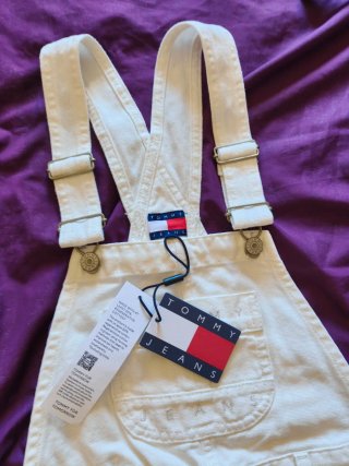 Pichi vaquero blanco Tommy Jeans