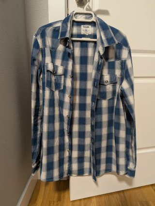 Camisa a cuadros azules y blancos Jules
