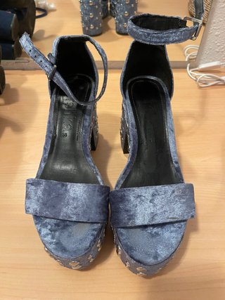Tacones Bershka Azules Talla 38