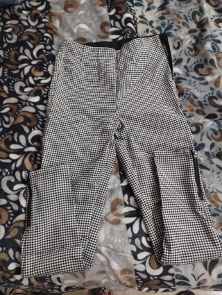 Pantalón de cuadros elástico talla 36