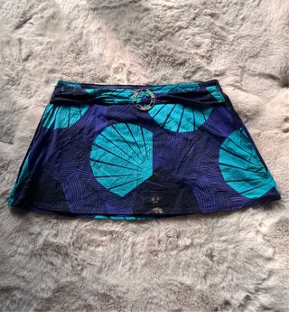 Falda pareo Etam azul y turquesa Talla M