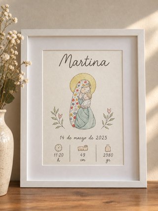 Natalicio en acuarela con motivo infantil
