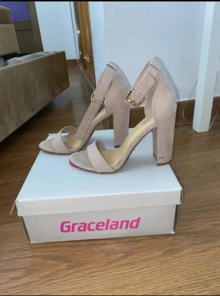 Sandalias de tacón Graceland beige