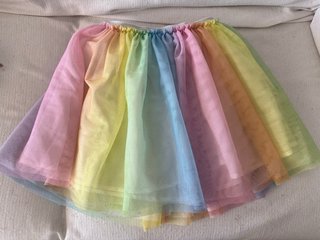 Falda de tul multicolor