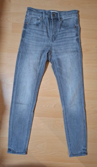 Jeans Skinny Stradivarius Gris Talla 34