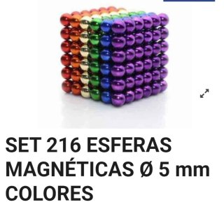 Set 216 Esferas Magnéticas 5mm Colores