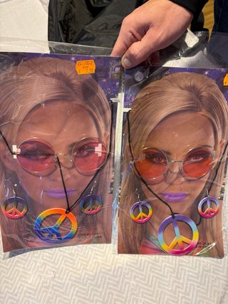 2 Sets de Accesorios Disfraz Hippie