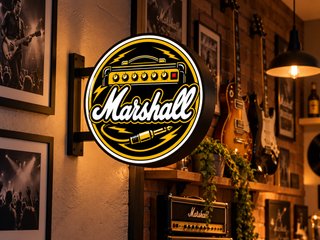Cartel Luminoso Marshall LED a doble cara