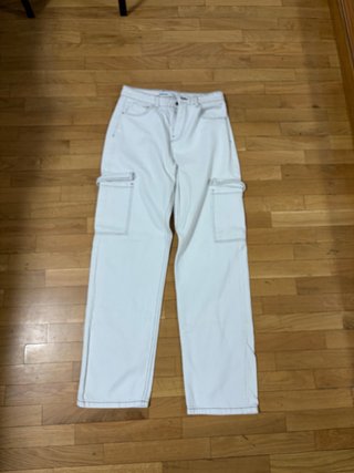 Pantalones Cargo Blancos