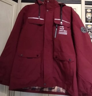 Chaqueta Impermeable Roja