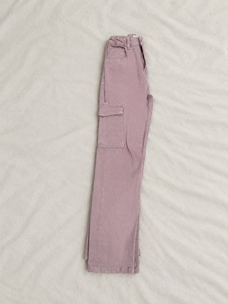 Pantalón cargo rosa MANGO