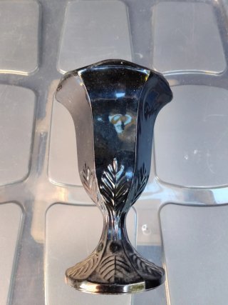 Jarrón de Cristal Negro