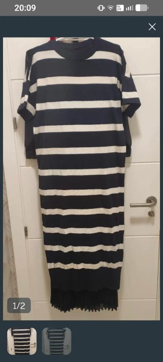 Vestido de punto a rayas