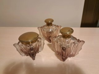 Set de 3 Frascos de Tocador Vintage