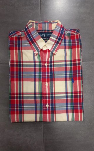 Camisa Ralph Lauren Cuadros Manga Corta Talla L