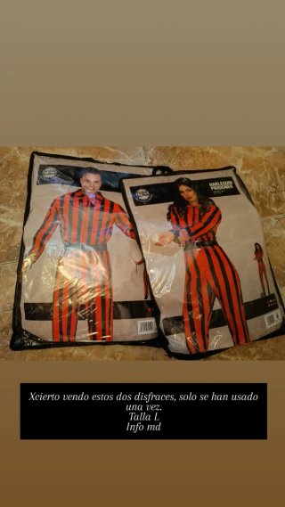 Disfraces Harlequin Prisionero pareja