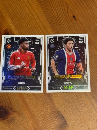 2 Cartas Topps Match Attax 20 Anni Genuine Genius