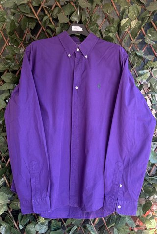 Camisa Ralph Lauren Morada Custom Fit XL