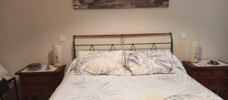 Cama de Matrimonio 140x190 cm Hierro y Madera