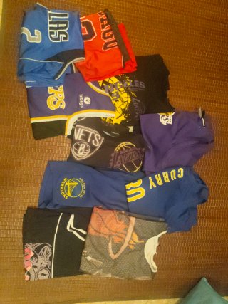 Lote de 10 Camisetas de Baloncesto.talla L